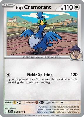 Hop's Cramorant card from SV09: Journey Together