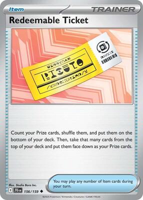 Redeemable Ticket card from SV09: Journey Together