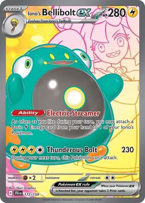 Iono's Bellibolt ex - 172/159 card from SV09: Journey Together