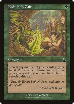 Rofellos's Gift card from Urza's Destiny