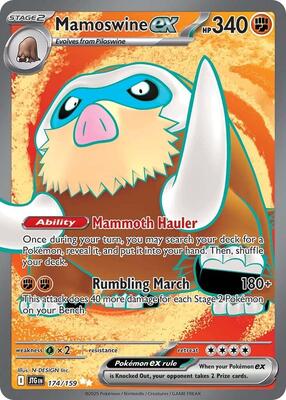 Mamoswine ex - 174/159 card from SV09: Journey Together