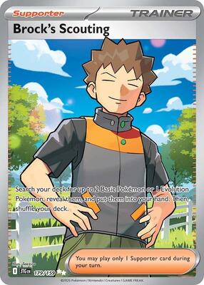 Brock's Scouting - 179/159 card from SV09: Journey Together