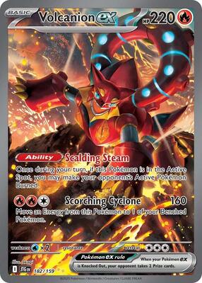Volcanion ex - 182/159 card from SV09: Journey Together