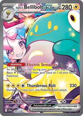 Iono's Bellibolt ex - 183/159 card from SV09: Journey Together