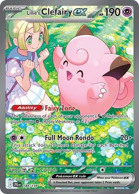 Lillie's Clefairy ex - 184/159 card from SV09: Journey Together