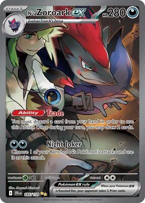 N's Zoroark ex - 185/159 card from SV09: Journey Together