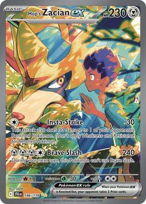 Hop's Zacian ex - 186/159 card from SV09: Journey Together