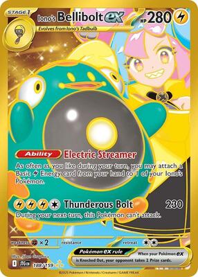 Iono's Bellibolt ex - 188/159 card from SV09: Journey Together