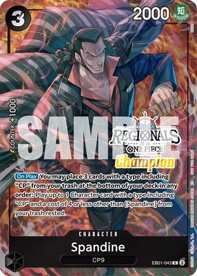 Spandine (Regional Champion Card Set 2025 Vol.1) card from One Piece Promotion Cards