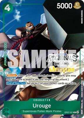Urouge (Regional Champion Card Set 2025 Vol.1) card from One Piece Promotion Cards