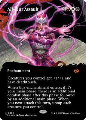 All-Out Assault (Borderless) card from Tarkir: Dragonstorm