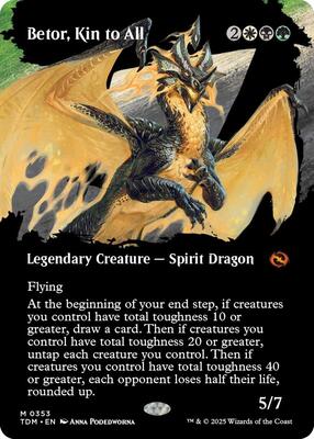 Betor, Kin to All (Borderless) card from Tarkir: Dragonstorm