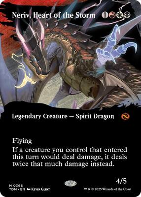 Neriv, Heart of the Storm (Borderless) card from Tarkir: Dragonstorm