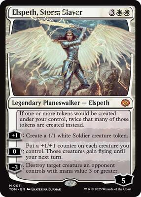 Elspeth, Storm Slayer card from Tarkir: Dragonstorm