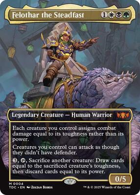 Felothar the Steadfast (Borderless) card from Commander: Tarkir: Dragonstorm
