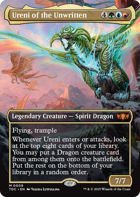 Ureni of the Unwritten (Borderless) card from Commander: Tarkir: Dragonstorm