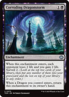 Corroding Dragonstorm card from Tarkir: Dragonstorm
