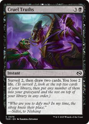 Cruel Truths card from Tarkir: Dragonstorm