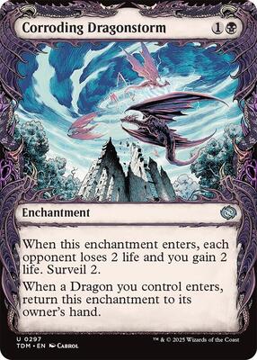 Corroding Dragonstorm (Showcase) card from Tarkir: Dragonstorm