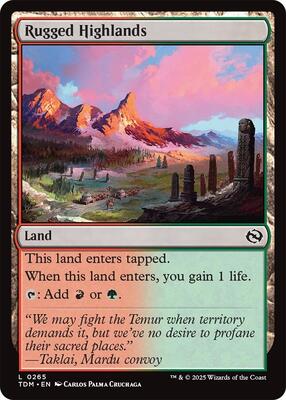 Rugged Highlands card from Tarkir: Dragonstorm
