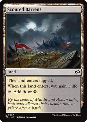 Scoured Barrens card from Tarkir: Dragonstorm