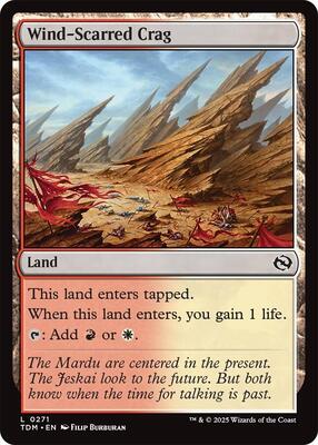 Wind-Scarred Crag card from Tarkir: Dragonstorm