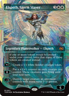 Elspeth, Storm Slayer (Showcase) (Halo Foil) card from Tarkir: Dragonstorm