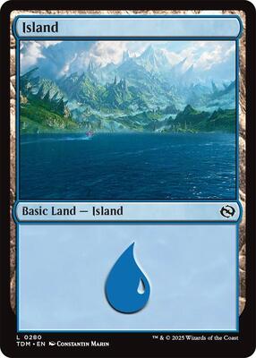 Island (0280) card from Tarkir: Dragonstorm