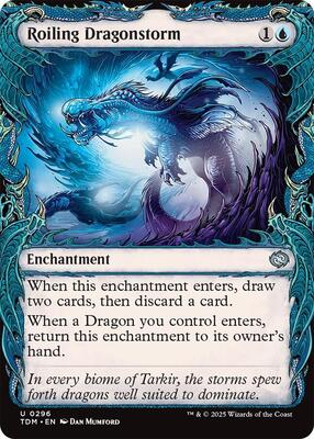Roiling Dragonstorm (Showcase) card from Tarkir: Dragonstorm