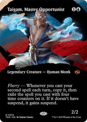 Taigam, Master Opportunist (Borderless) card from Tarkir: Dragonstorm