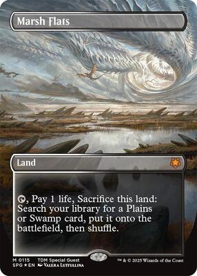 Marsh Flats (Borderless) (Dragonscale Foil) card from Special Guests
