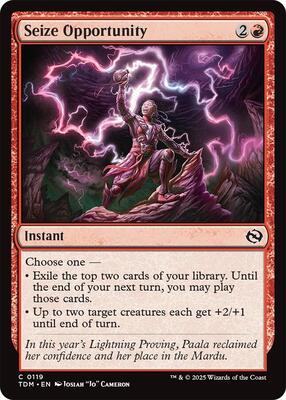 Seize Opportunity card from Tarkir: Dragonstorm