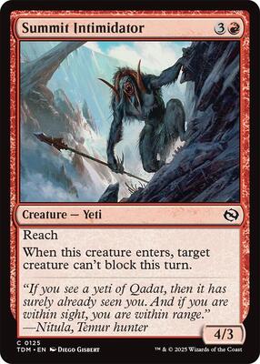 Summit Intimidator card from Tarkir: Dragonstorm