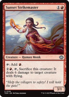 Sunset Strikemaster card from Tarkir: Dragonstorm