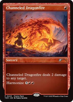 Channeled Dragonfire card from Promo Pack: Tarkir: Dragonstorm