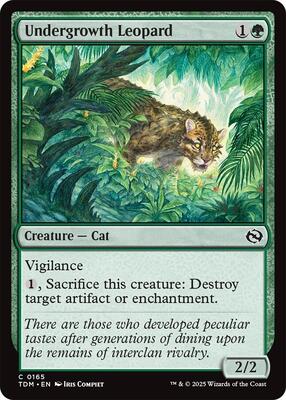 Undergrowth Leopard card from Tarkir: Dragonstorm