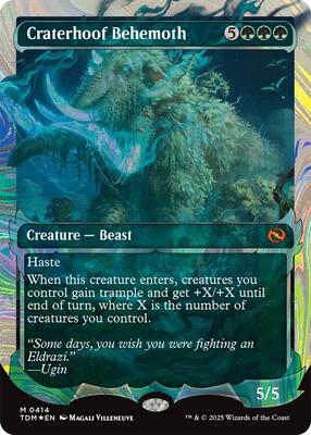 Craterhoof Behemoth (Showcase) (Halo Foil) card from Tarkir: Dragonstorm