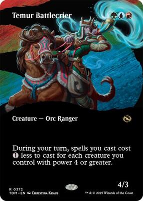 Temur Battlecrier (Borderless) card from Tarkir: Dragonstorm