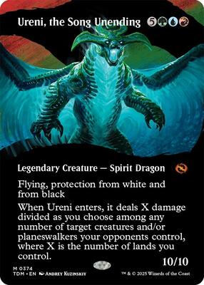 Ureni, the Song Unending (Borderless) card from Tarkir: Dragonstorm