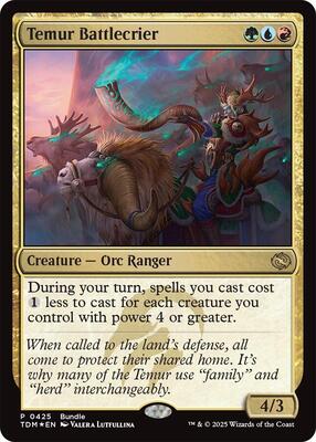 Temur Battlecrier (TDM Bundle) card from Unique and Miscellaneous Promos