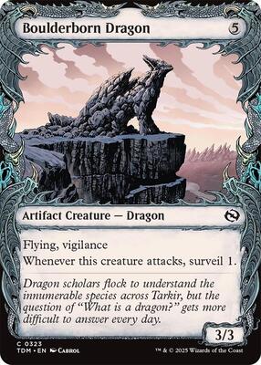 Boulderborn Dragon (Showcase) card from Tarkir: Dragonstorm