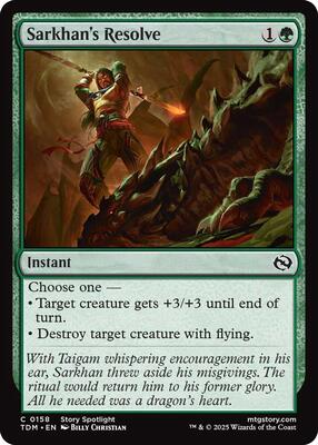 Sarkhan's Resolve card from Tarkir: Dragonstorm