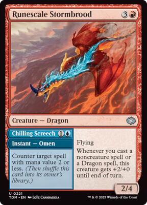 Runescale Stormbrood card from Tarkir: Dragonstorm