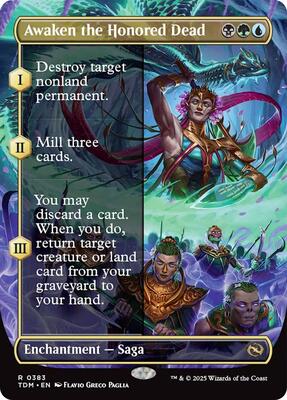 Awaken the Honored Dead (Borderless) card from Tarkir: Dragonstorm