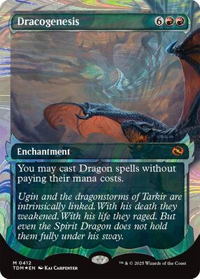Dracogenesis (0412) (Showcase) (Halo Foil) card from Tarkir: Dragonstorm