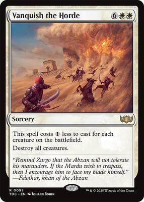 Vanquish the Horde card from Commander: Tarkir: Dragonstorm