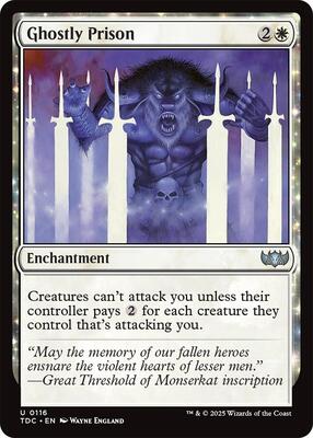 Ghostly Prison card from Commander: Tarkir: Dragonstorm