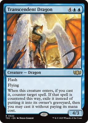 Transcendent Dragon card from Commander: Tarkir: Dragonstorm