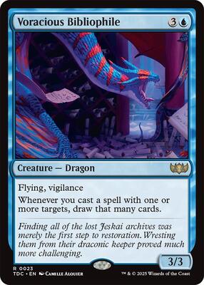 Voracious Bibliophile card from Commander: Tarkir: Dragonstorm
