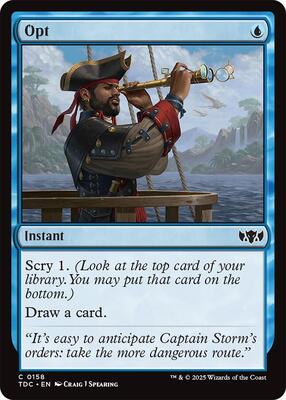 Opt card from Commander: Tarkir: Dragonstorm